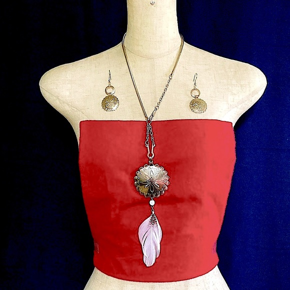 🖤SET💕Native American necklace & earrings - Picture 1 of 16